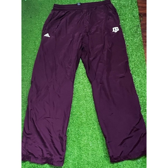 Texas A&M Team Issue Training Pants 2XL Aggie Football track Pants Maroon Adidas - Picture 1 of 8